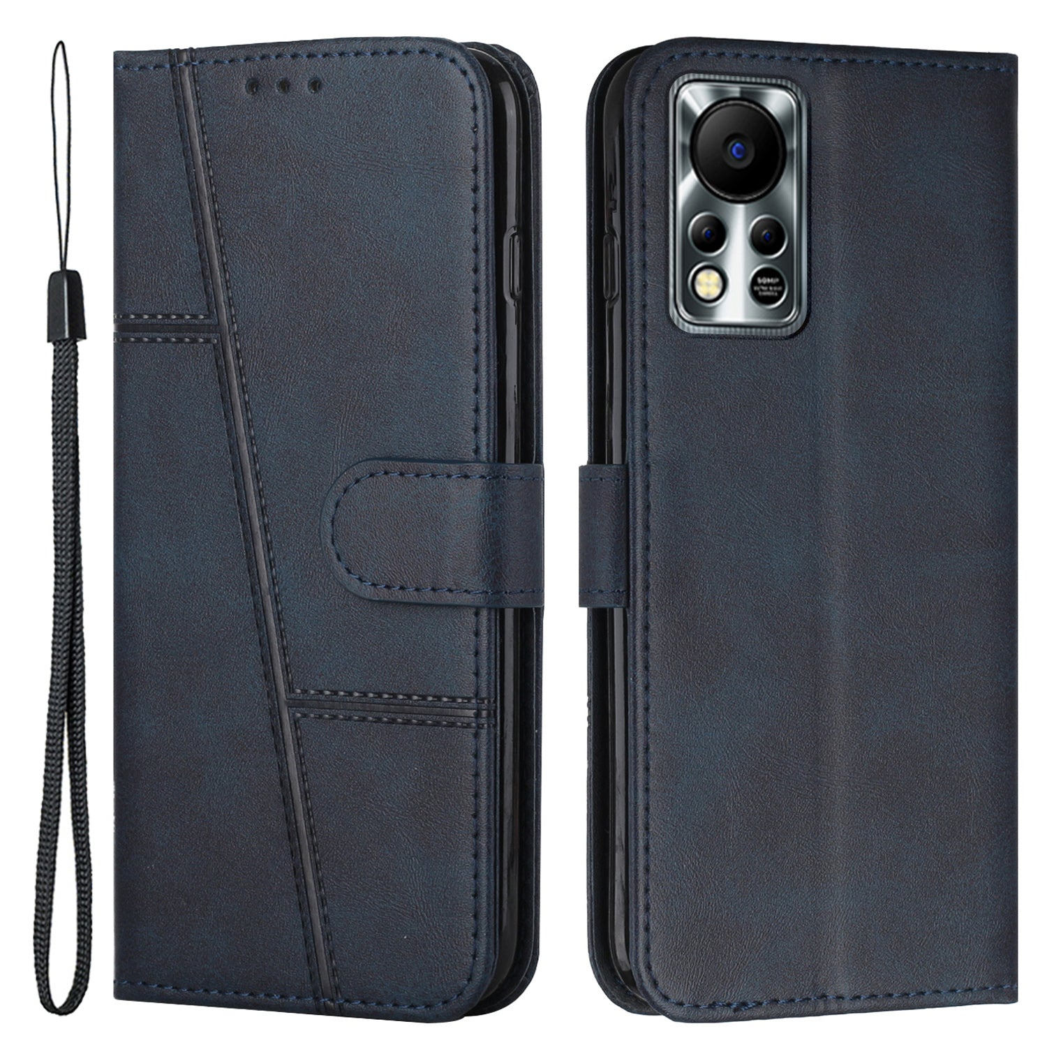 For Infinix Hot 11s NFC 4G Stitching PU Leather Flip Phone Case Stand Full Body Protective Wallet Cover with Strap For Infinix Hot 11s NFC 4G Stitching PU Leather Flip Phone Case Stand Full Body Protective Wallet Cover with Strap